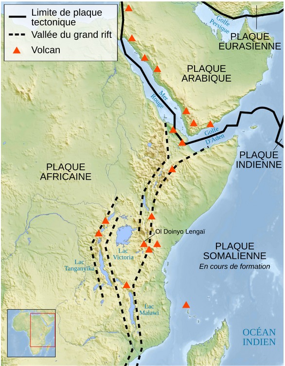 Mapa del rift est-africano