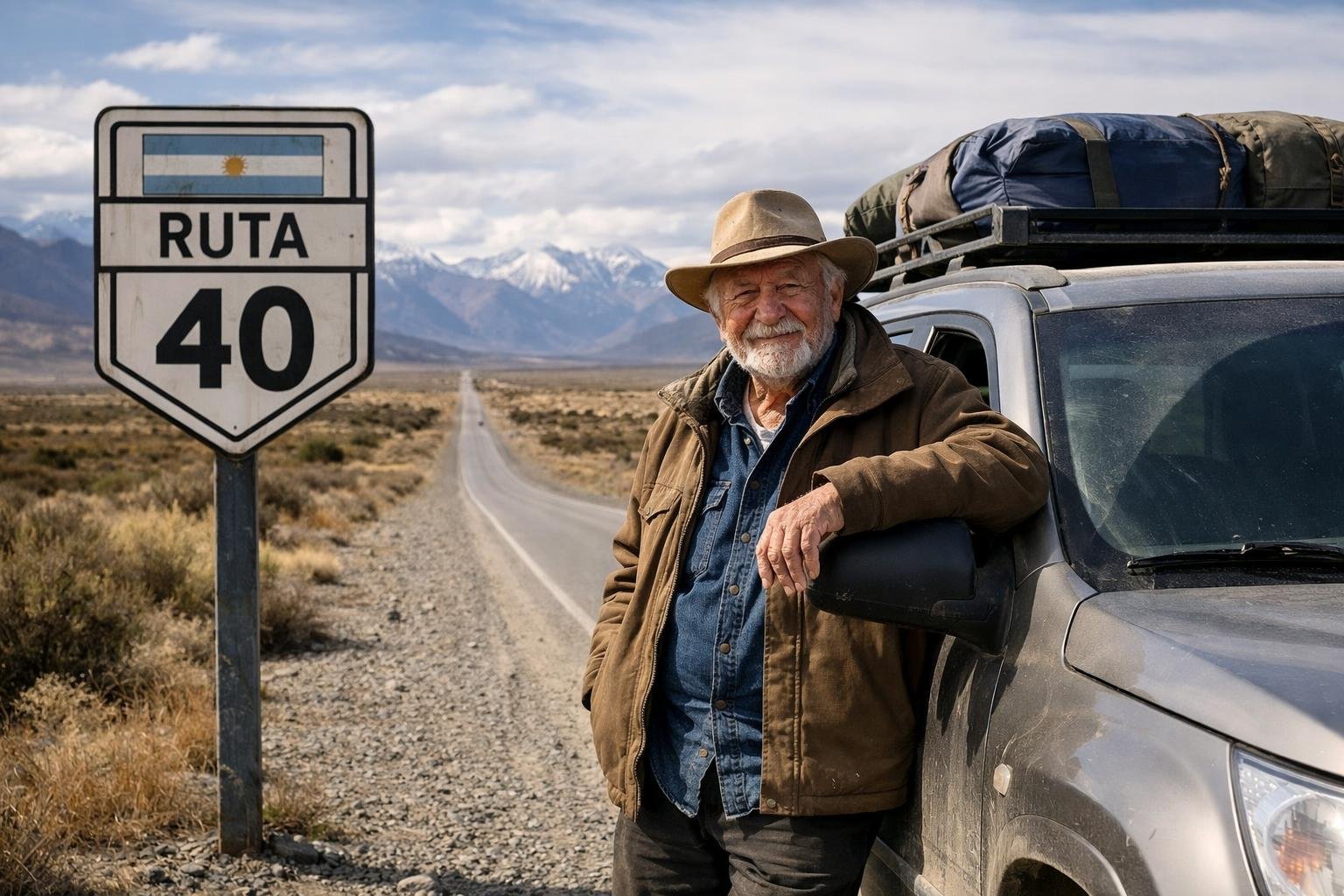 A los 78 años recorrió la Ruta 40 entera en su auto: ʼnunca es tarde para arrancarʼ