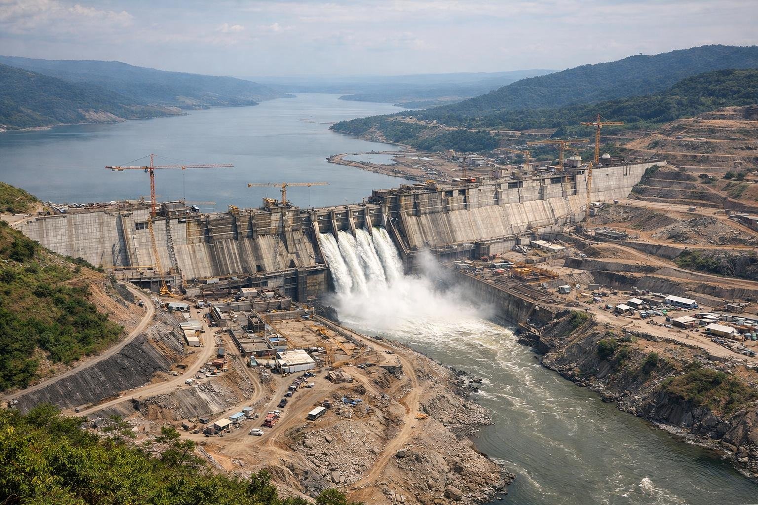 Están construyendo una represa tan grande que se ve desde el espacio y el país vecino ya pidió explicaciones