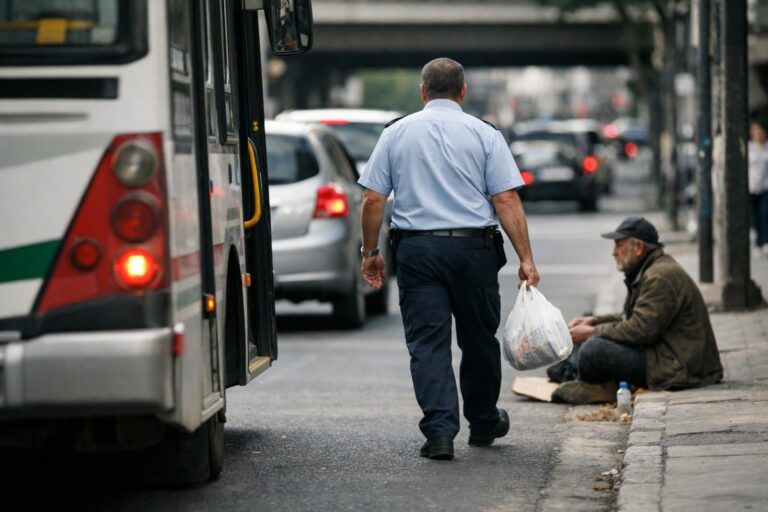 Frenó el colectivo en medio del recorrido y lo que hizo después lo volvió viral