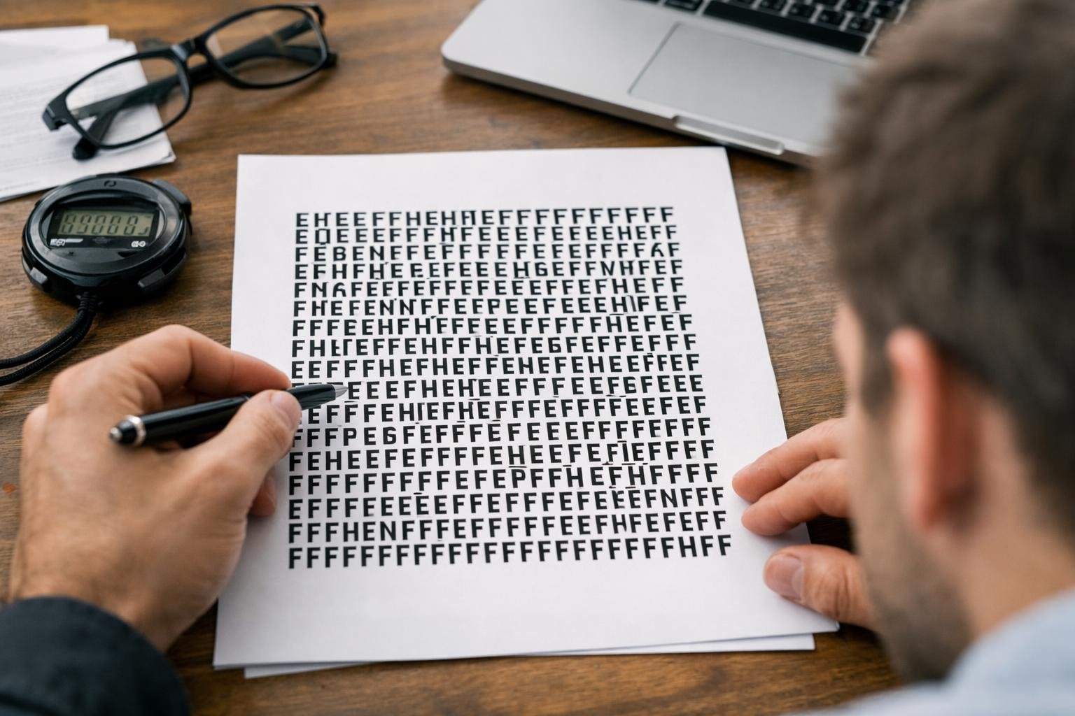 Ilusión óptica: solo el 4 % encuentra el número oculto entre las letras en 7 segundos