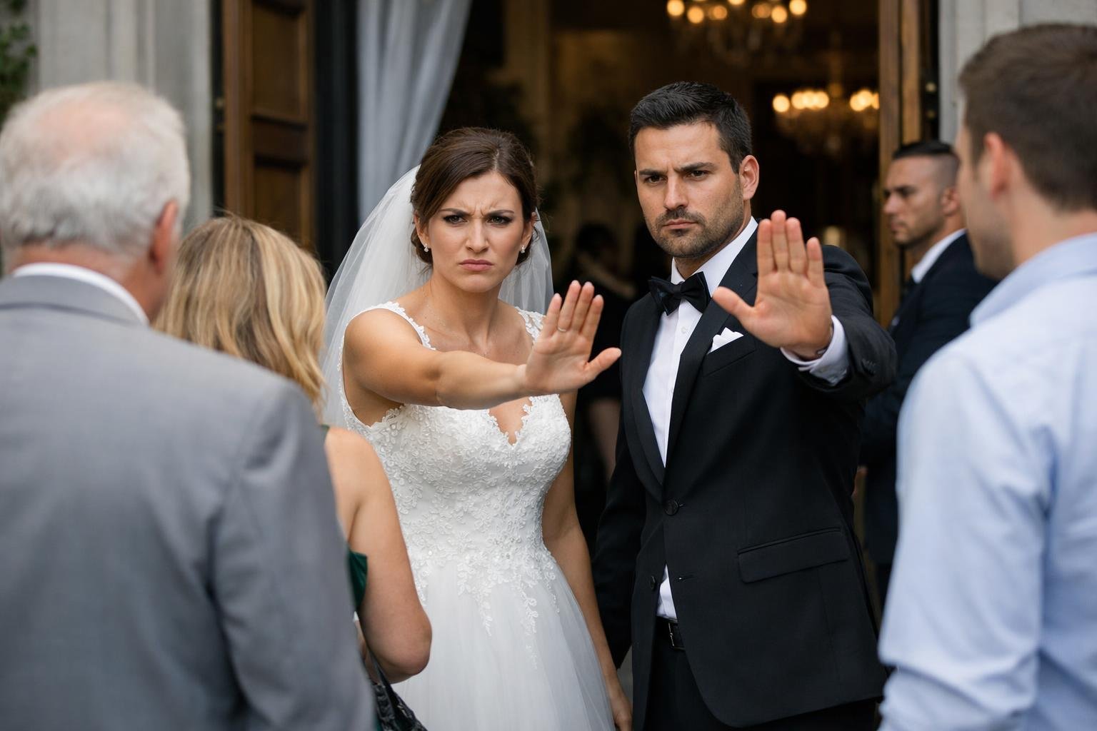 Les cobra la entrada a su propio casamiento a los invitados — y las redes estallan