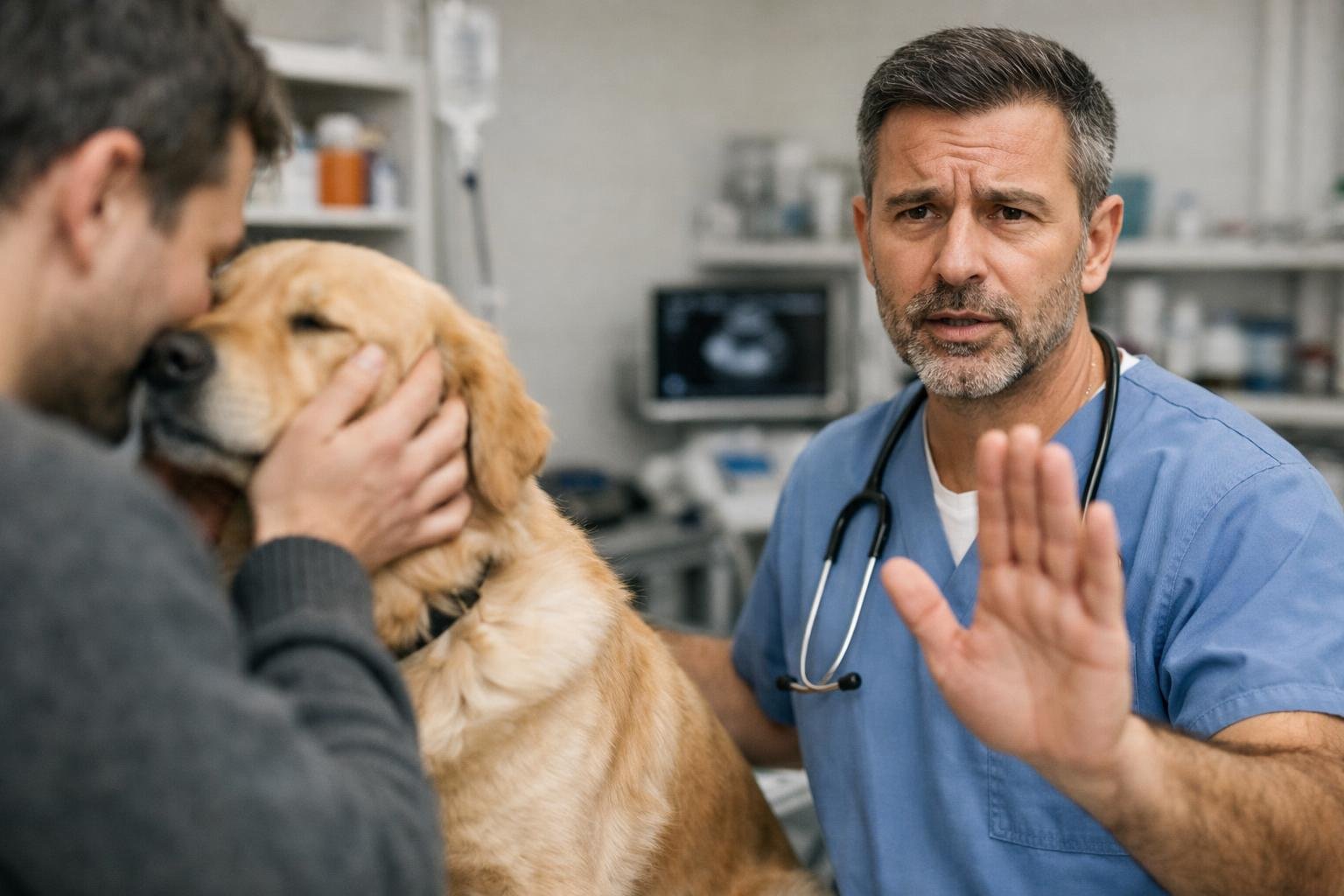 Un veterinario les ruega a los dueños de perros que dejen de hacer este gesto que creen cariñoso